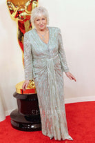 Janty Yates floor length prom dress 2024 Oscars red carpet