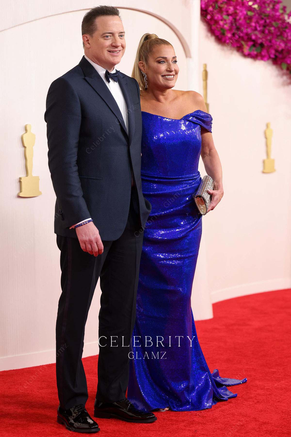 Jeanne Moore one sleeve prom dress 2024 Oscars red carpet