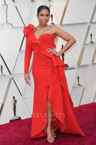 Jennifer Hudson red formal dress 91st annual academy awards 
