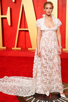 Jennifer Lawrence ivory lace prom dress 2024 Oscars after party