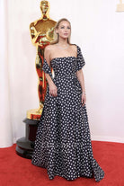 Jennifer Lawrence straight across prom dress 2024 Oscars red carpet