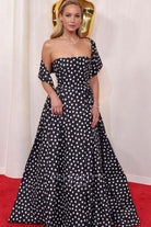 Jennifer Lawrence strapless prom dress 2024 Oscars red carpet