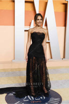 Jessica Alba illusion lace 2025 Vanity fair party dress