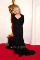 Jessica Lange black glitter prom dress 2024 Oscars red carpet