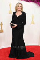 Jessica Lange mermaid formal dress 2024 Oscars red carpet
