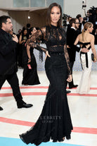 Joan Smalls lace mermaid 2023 met gala dress