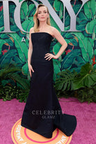 Jodie Comer black strapless evening dress tony awards 2023