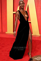 Jodie Turner Smith a line prom dress 2024 Oscars after party