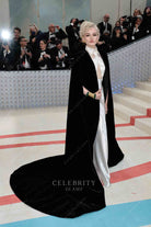 Julia Garner black cape 2023 met gala dress