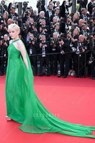 Julia Garner shoulder veil 2023 Cannes film festival dress