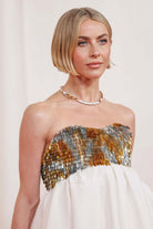 Julianne Hough strapless prom dress 2024 Oscars red carpet