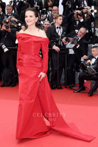 Juliette Binoche fit flare prom dress Cannes film festival red carpet 2024