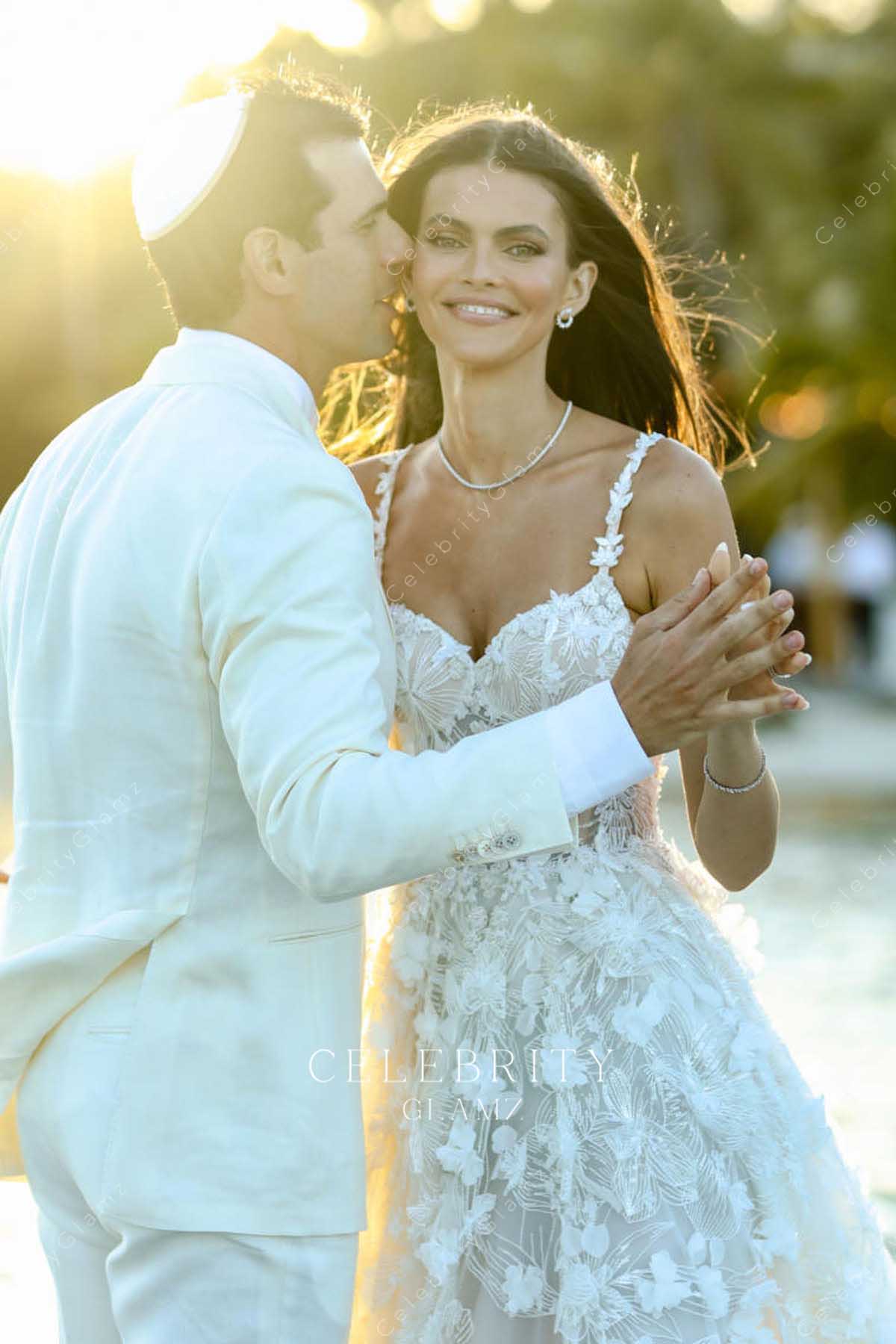 Kamila Hansen lace straps bridal dress