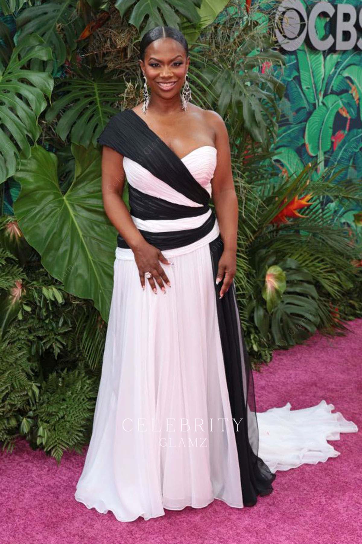 Kandi Burruss two tone prom dress  tony awards 2023