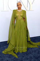 Kara Young moss chiffon prom dress 2024 tony awards