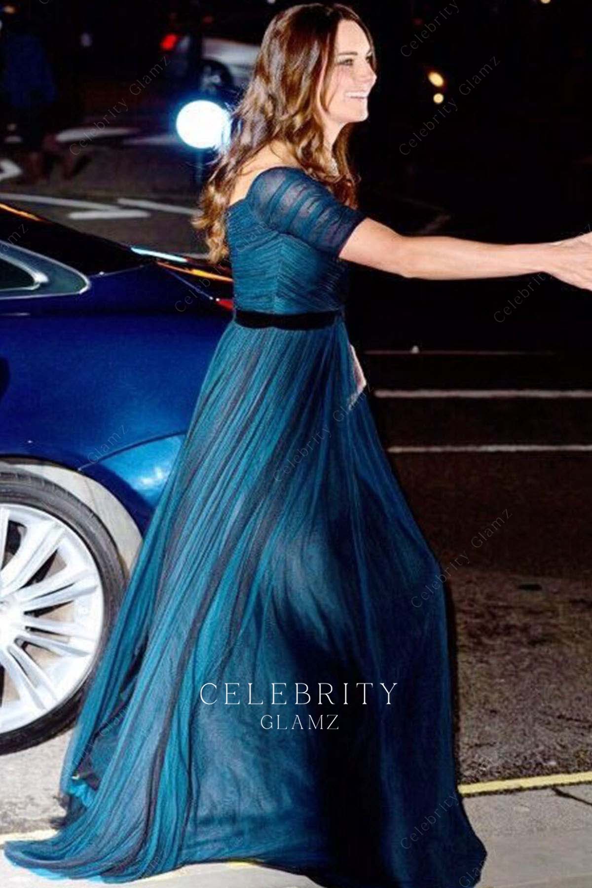 Kate dark blue short sleeve dress national portrait gallery 2014