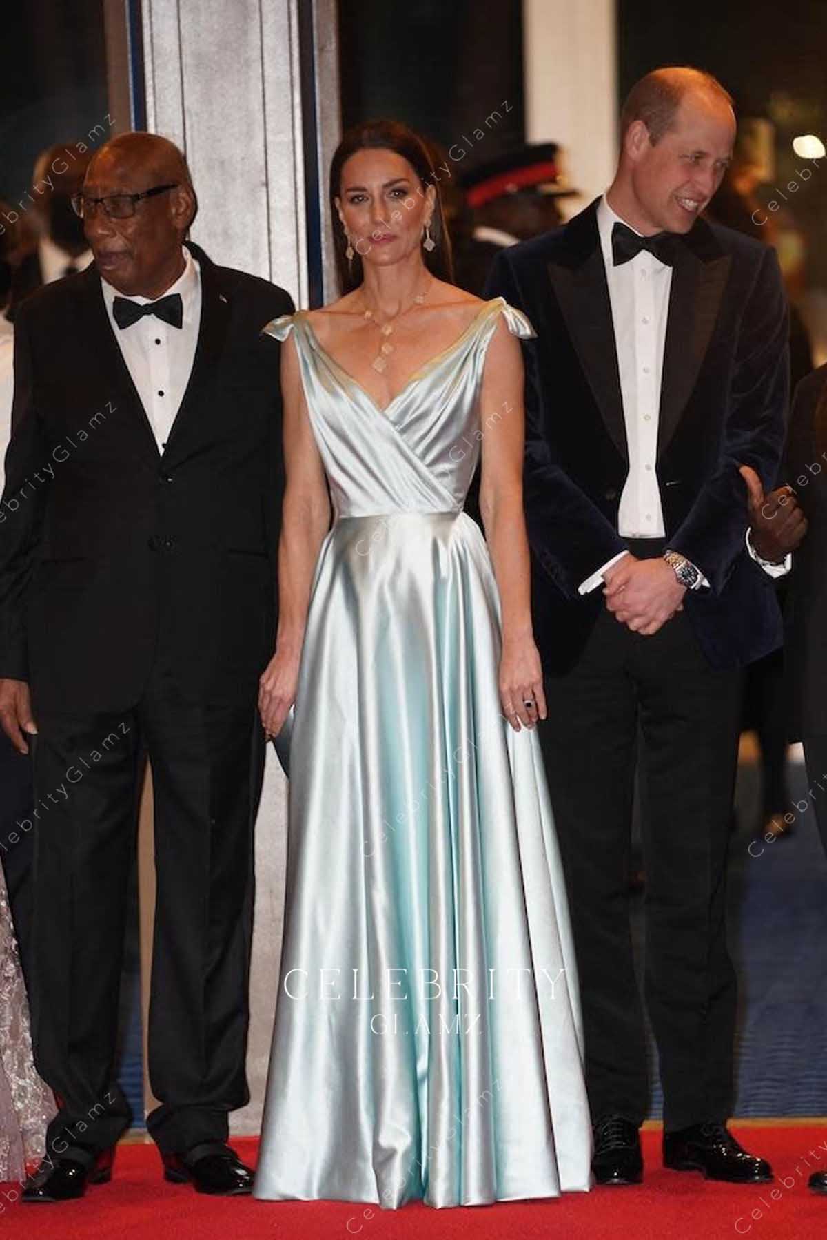 Kate floor length 2022 Bahamas reception formal dress 