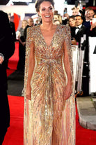 Kate gold sequin v neck time to die premiere dress