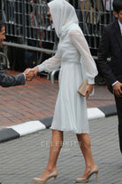 Kate knee length formal dress visiting Malaysian 2012