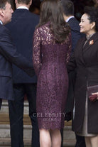 Kate lace illusion back cocktail dress greet Chinese president 2015