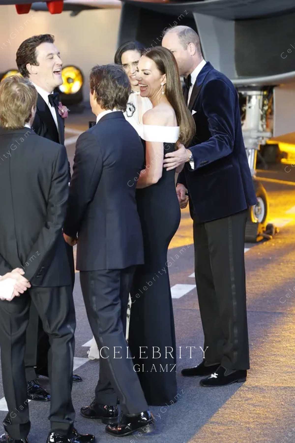 Kate Middleton fit flare red carpet dress 2022