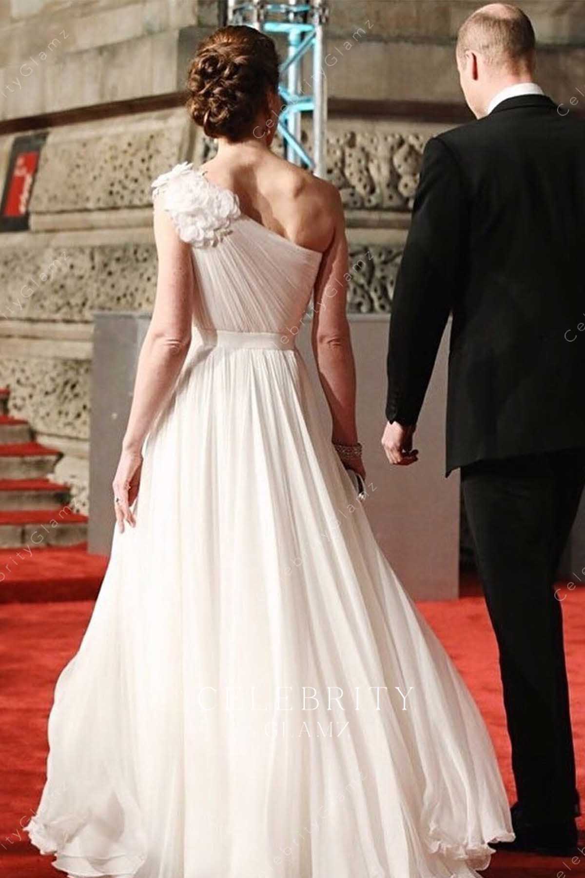 Kate Middleton pleated formal gown baftas 2019