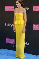 Kate Middleton yellow strapless dress