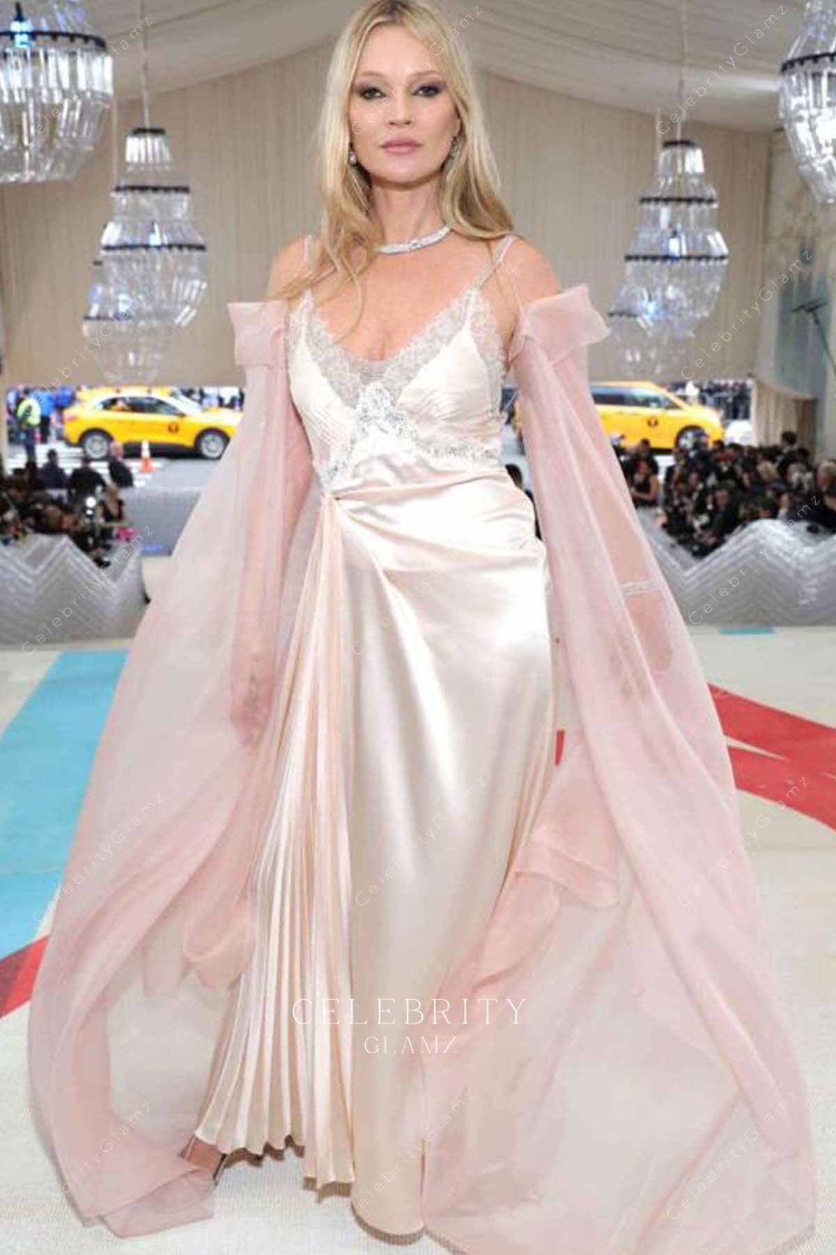 Kate Moss thin straps 2023 met gala dress