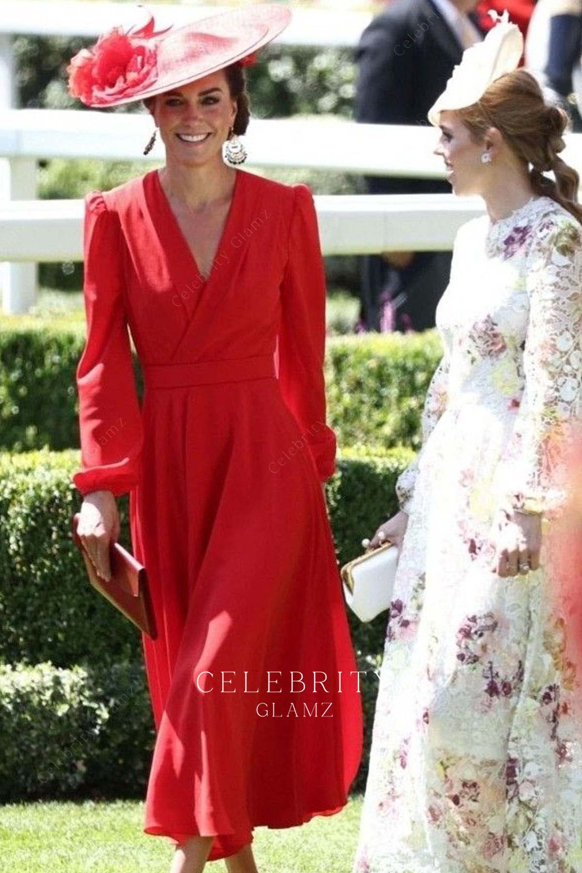 Kate Middleton tea length formal dress royal ascot 