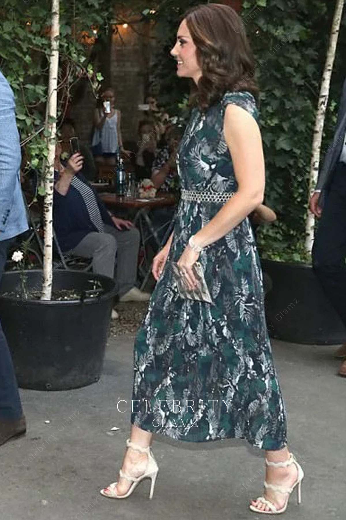 Kate Middleton tea length dress Berlin's Clarchens Ballhaus reception 2017