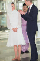 Kate with shawl dress visiting Malaysian 2012