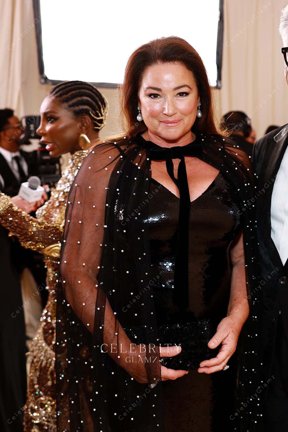 Keely Shaye Smith v neck 2023 met gala plus size dress