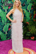 Kelli O'Hara glitter column evening dress 76th tony awards