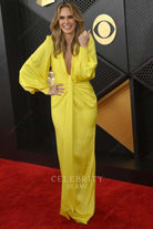 Keltie Knight bishop sleeves prom dress Grammys red carpet 2024