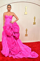Keltie Knight large bowknot prom dress 2024 Oscars red carpet