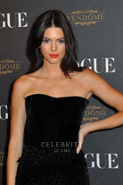 Kendall Jenner black strapless dress vogue 95th anniversary party