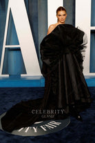 Kendall Jenner long train dress vanity fair Oscar party 2022