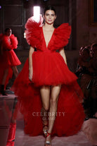 Kendall Jenner plunging neck dress H&M show 2019