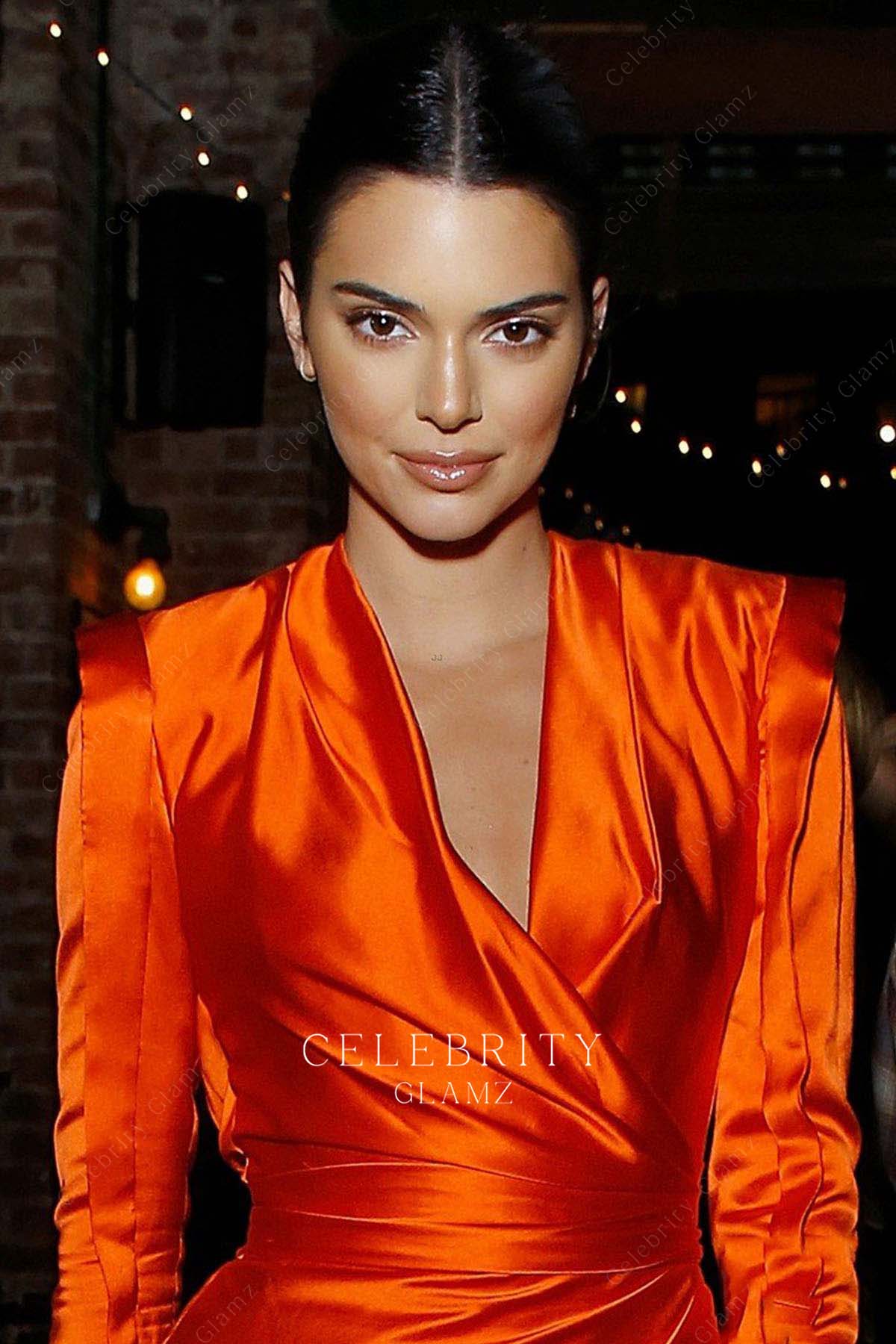 Kendall Jenner v neck dress chaos x love magazine party 2018