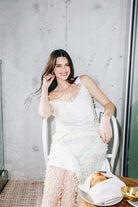 Kendall Jenner white lace dress FWRD 2023