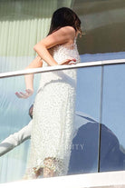 Kendall Jenner white long dress FWRD 2023