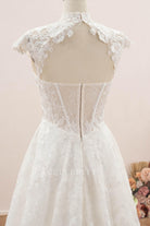 keyhole back wedding dress