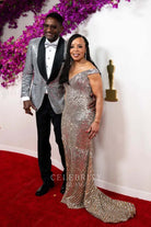 Kimberly Godwin court train prom dress 2024 Oscars red carpet 