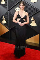 Kira Kosarin thin straps prom dress Grammys red carpet 2024