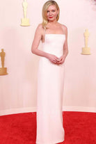 Kirsten Dunst column prom dress 2024 Oscars red carpet