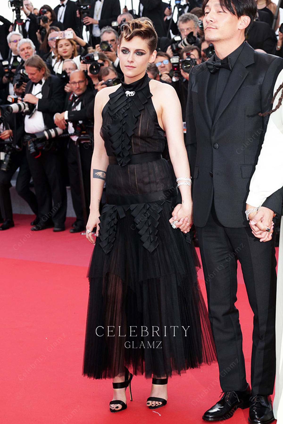 Kristen Stewart ankle length dress everybody knows premiere 2018
