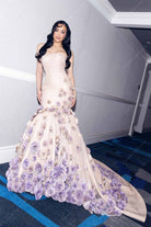 Kristy Sarah Scott 3d roses 2025 Oscars red carpet prom dress
