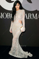 Kylie Jenner glitter mermaid dress Grammys after party 2015