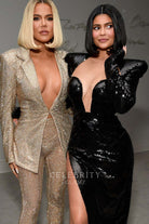 Kylie Jenner long sleeves dress diddy's 50th birthday party 2019