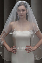lace appliques bridal veil